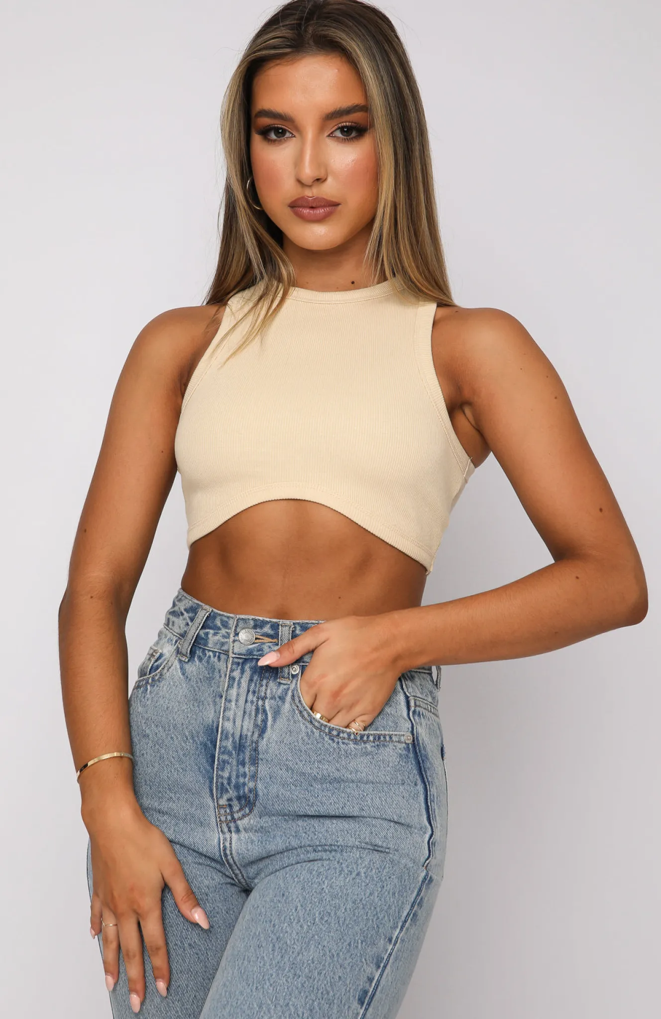 Shirts & Blouses | White Fox Boutique Commit To Me Crop nude