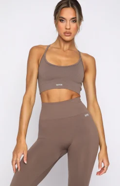 Sports Bras & Crops | White Fox Boutique Cool Off Seamless Sports Bra Cocoa brown