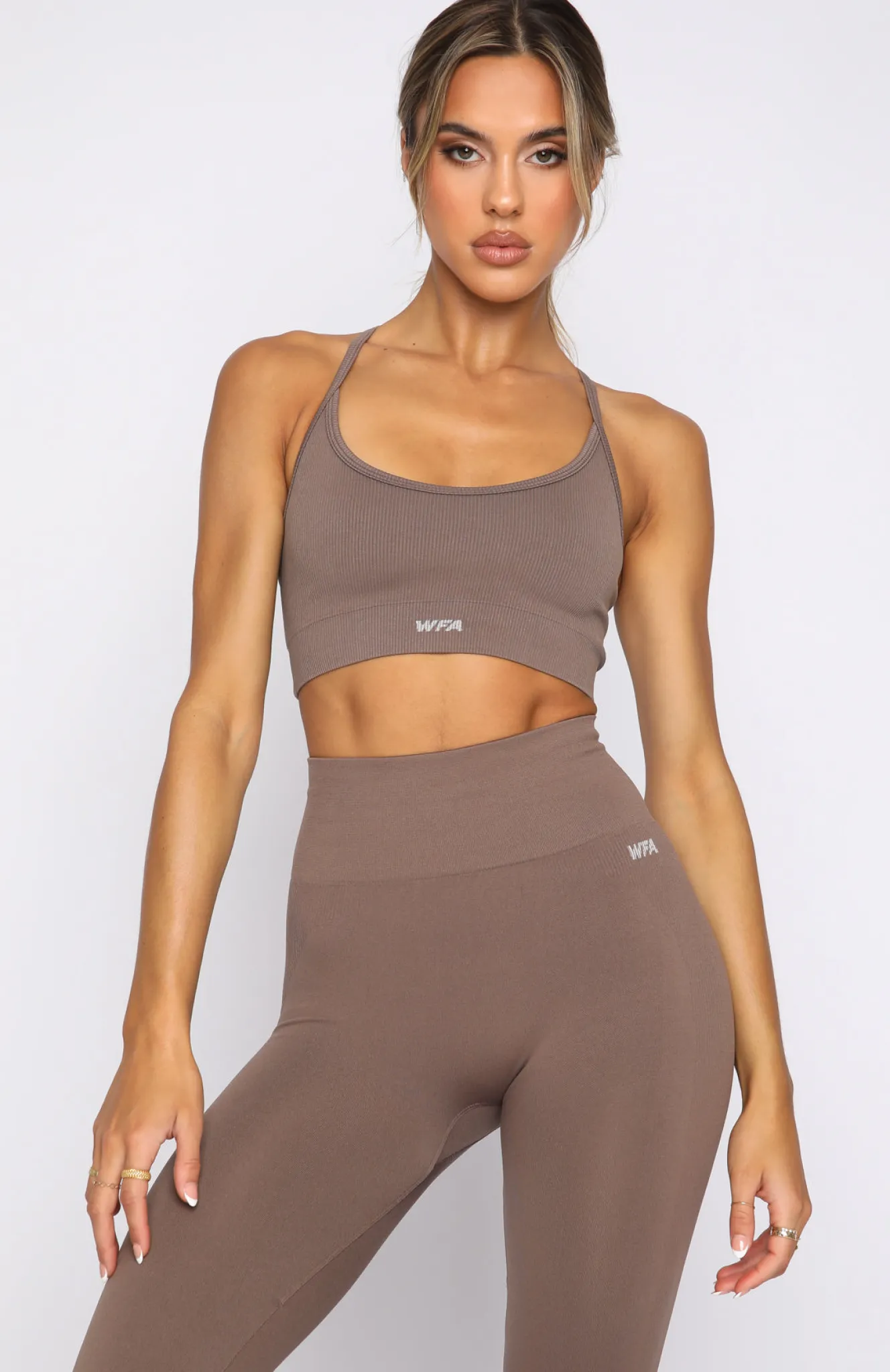 Sports Bras & Crops | White Fox Boutique Cool Off Seamless Sports Bra Cocoa brown