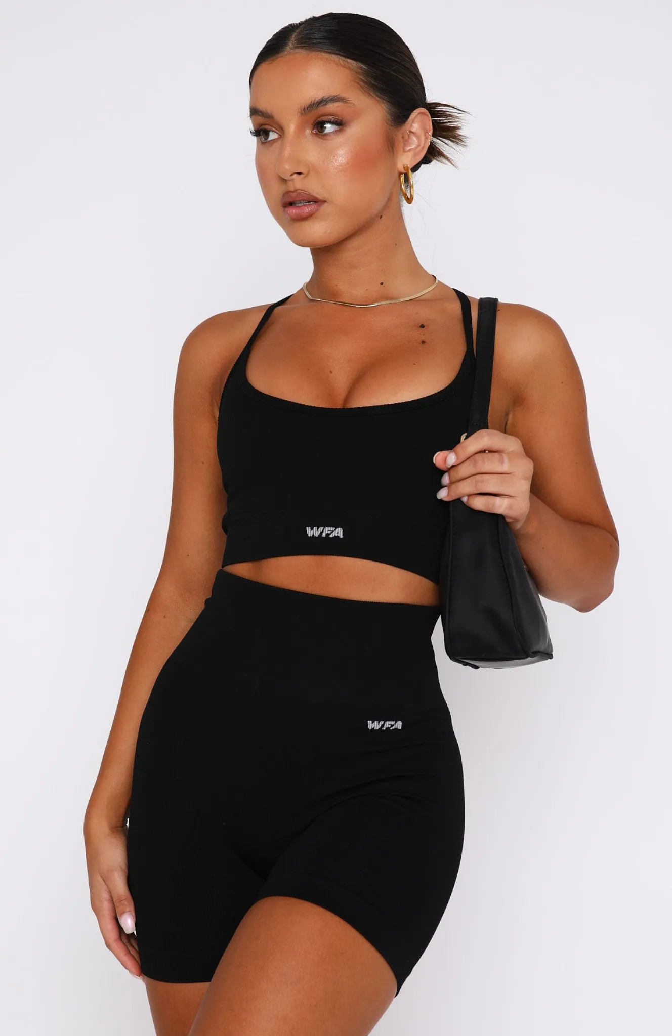 Sports Bras & Crops | White Fox Boutique Cool Off Seamless Sports Bra black