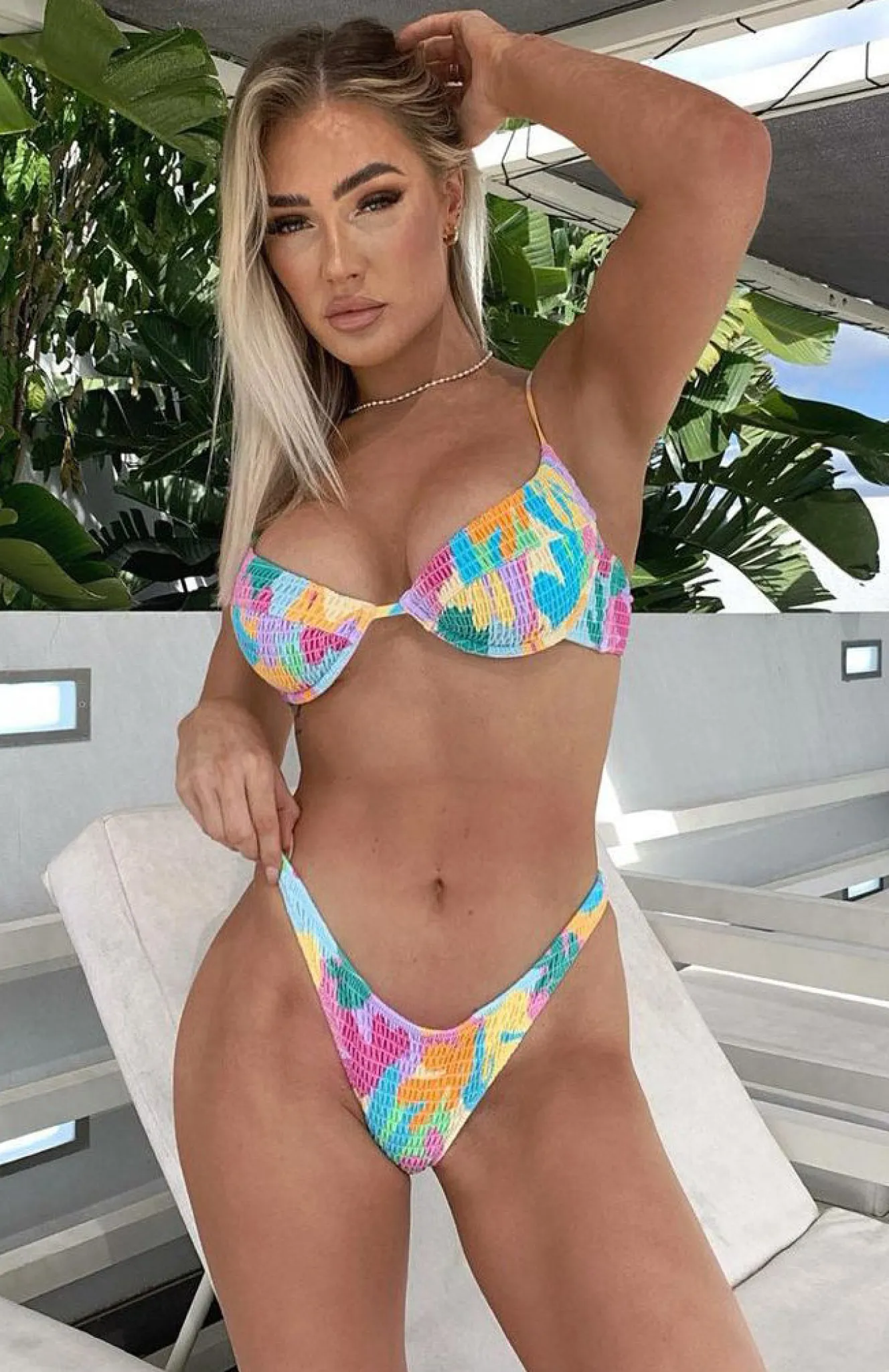Bikini Tops | White Fox Boutique Costa Rica Bikini Top Ruche Cannes Print multi