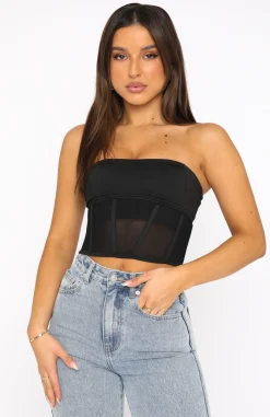 Shirts & Blouses | White Fox Boutique Crossed My Mind Corset Crop black