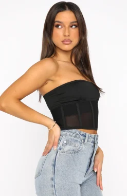 Shirts & Blouses | White Fox Boutique Crossed My Mind Corset Crop black