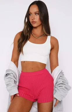 Shorts | White Fox Boutique Cut It Out Booty Shorts Hot pink