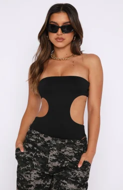 Shirts & Blouses | White Fox Boutique Cutting Corners Bodysuit black