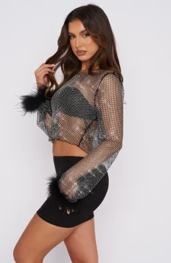 Shirts & Blouses | White Fox Boutique Day And Night Long Sleeve Crop black