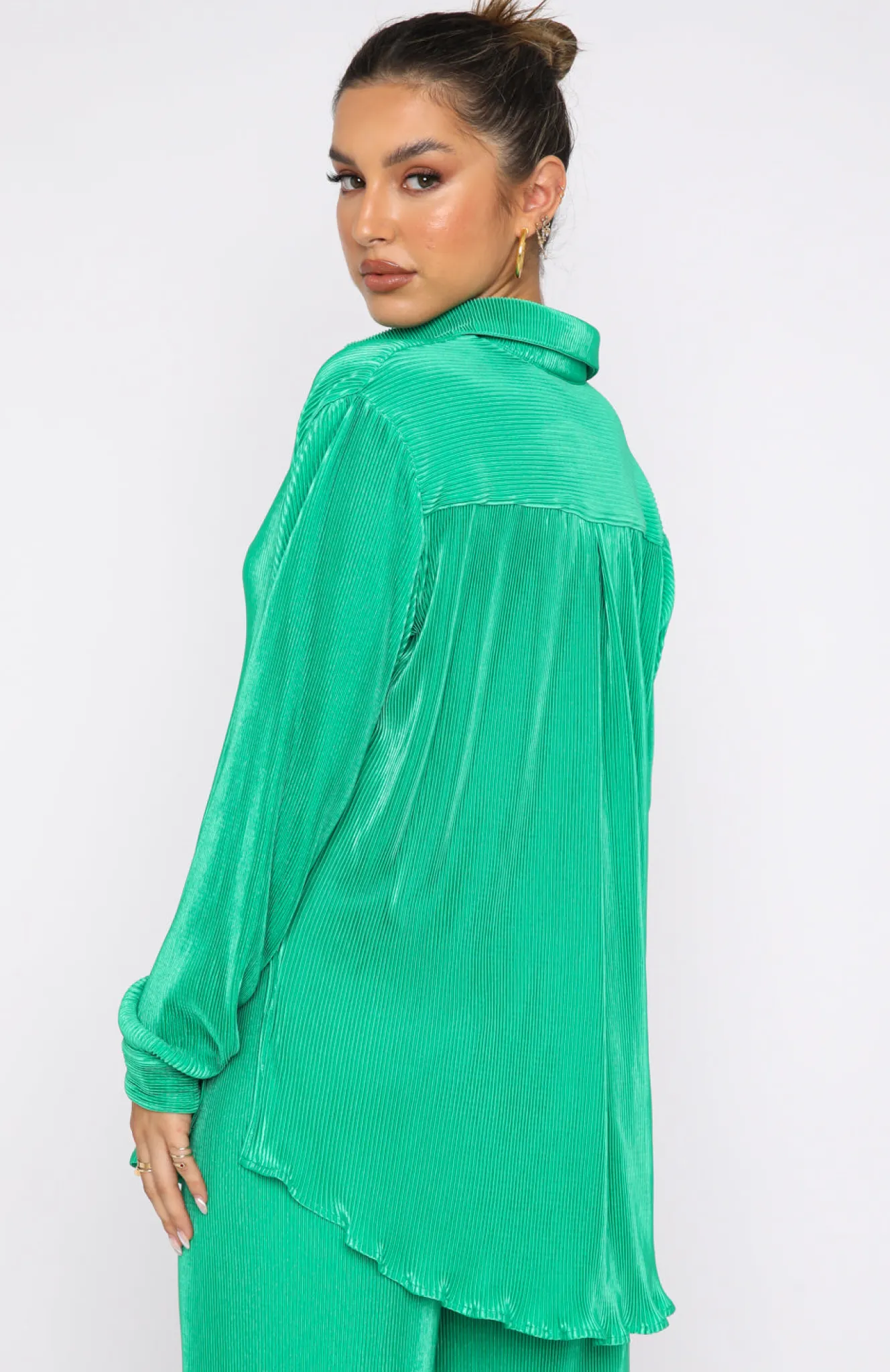 Shirts & Blouses | White Fox Boutique Destined For You Long Sleeve Shirt green