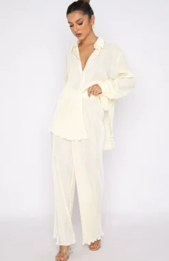 Shirts & Blouses | White Fox Boutique Destined For You Long Sleeve Shirt Cream white