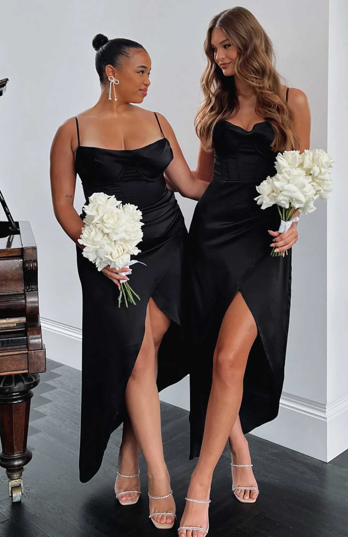 Formal Dresses | White Fox Boutique Diamond Heart Midi Dress black