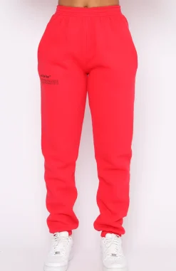 Sweatpants | White Fox Boutique Do The Most Sweatpants Chilli red