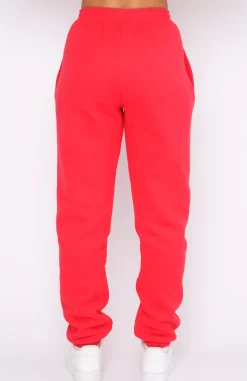 Sweatpants | White Fox Boutique Do The Most Sweatpants Chilli red