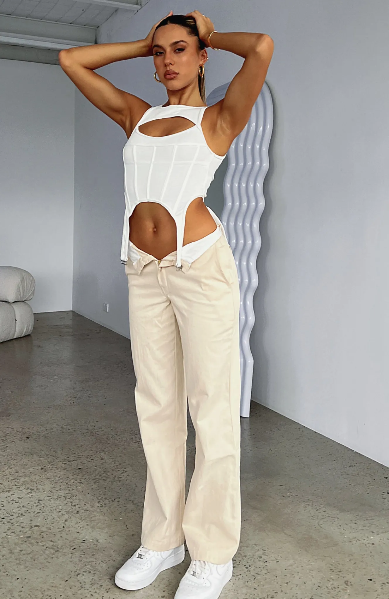 Pants | White Fox Boutique Don't Mess Around Pants Cream white