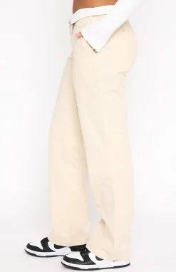 Pants | White Fox Boutique Don't Mess Around Pants Cream white