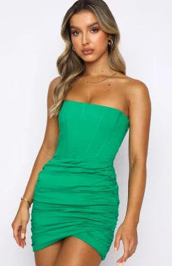 Restocked | White Fox Boutique Don't Wait On It Mini Dress green