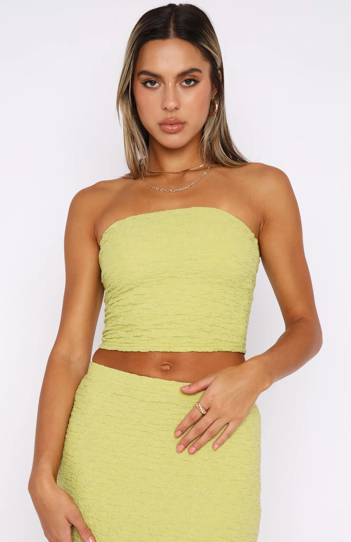 Shirts & Blouses | White Fox Boutique Down To Business Crop Top Matcha green