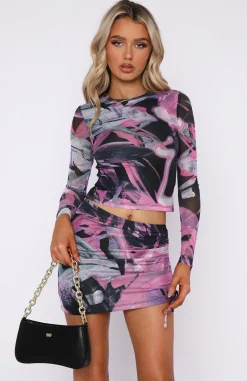 Shirts & Blouses | White Fox Boutique Dream Lover Long Sleeve Mesh Top Flash pink