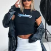 Shirts & Blouses | White Fox Boutique Drive All Night Baby Tee black