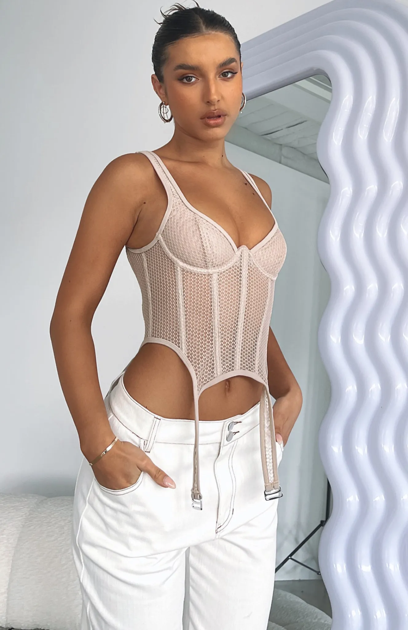 Shirts & Blouses | White Fox Boutique Enlighten Me Bustier Taupe nude