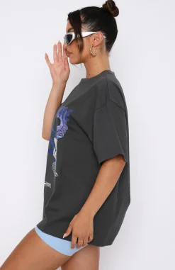 Shirts & Blouses | White Fox Boutique Enter The Dream Oversized Tee Charcoal grey