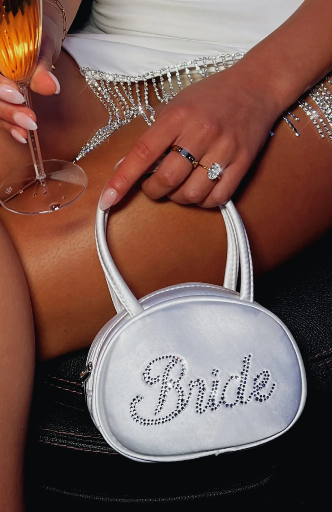 Bags | White Fox Boutique Eternity Bride Diamante Bag white