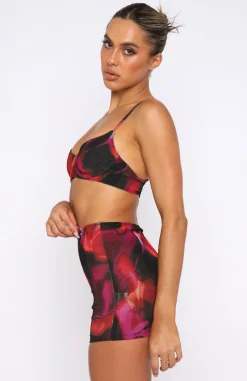 Shirts & Blouses | White Fox Boutique Executive Crop Flame Print pink