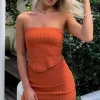 Shirts & Blouses | White Fox Boutique Fair And Square Knitted Bustier Rust orange