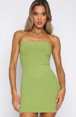 Shirts & Blouses | White Fox Boutique Fair And Square Knitted Bustier Matcha green