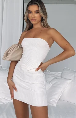 Shirts & Blouses | White Fox Boutique Fair And Square Knitted Bustier Off white