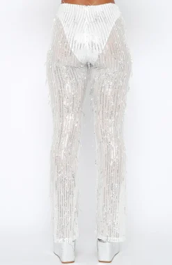 Pants | White Fox Boutique Feel The Light Pants white