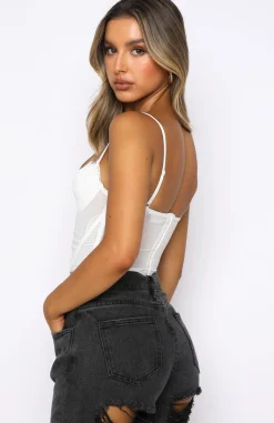 Shirts & Blouses | White Fox Boutique Feel The Passion Lace Bustier white