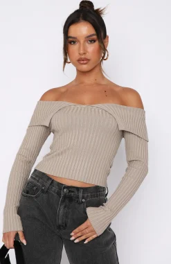 Shirts & Blouses | White Fox Boutique Feeling Risky Long Sleeve Knit Top Oat brown