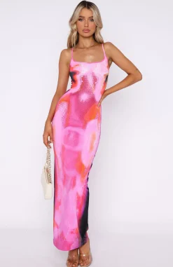Restocked | White Fox Boutique Feeling The Heat Maxi Dress Mars pink