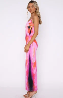 Restocked | White Fox Boutique Feeling The Heat Maxi Dress Mars pink