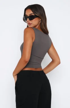 Shirts & Blouses | White Fox Boutique Fell In Love Top Charcoal grey
