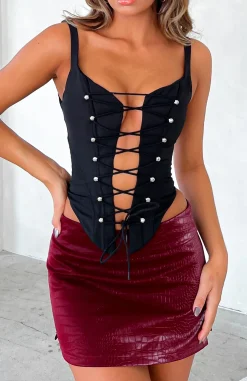 Shirts & Blouses | White Fox Boutique Fire In Her Eyes Bustier black