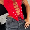 Shirts & Blouses | White Fox Boutique Fire In Her Eyes Bustier red