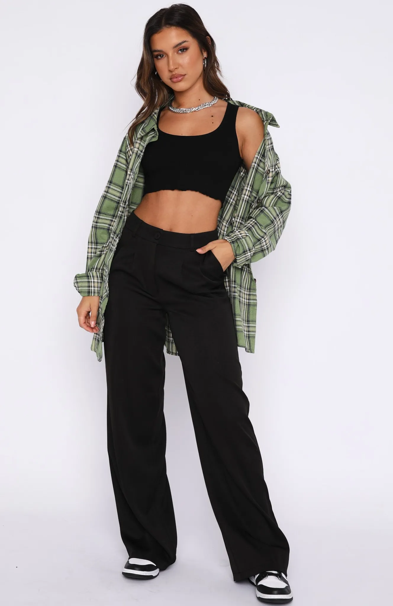 Restocked | White Fox Boutique First Glimpse Pants black