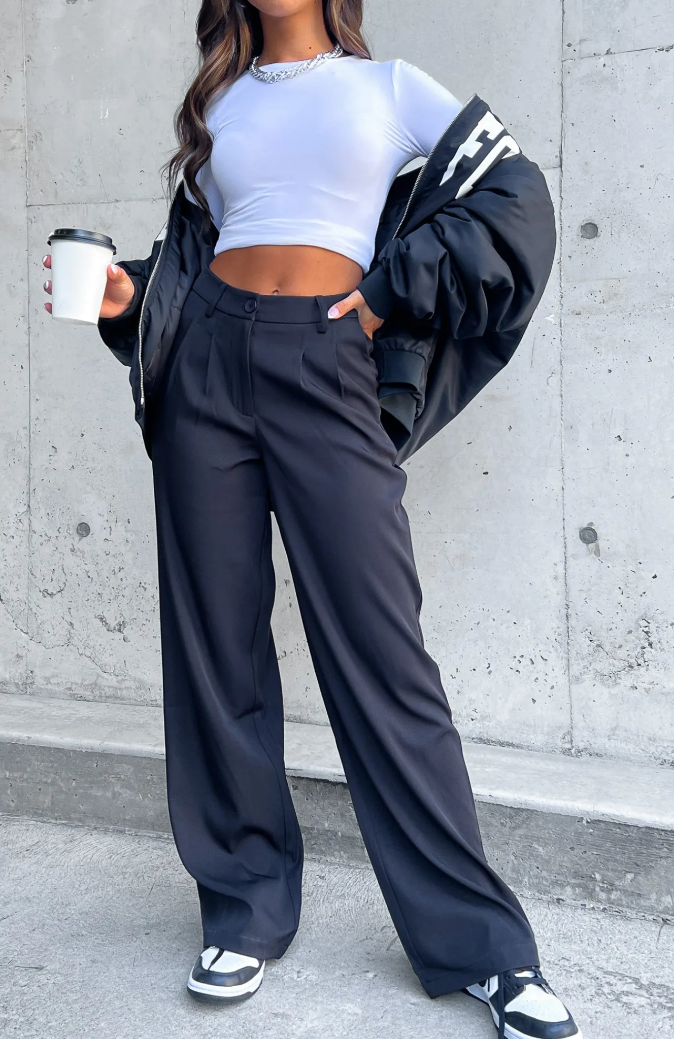 Restocked | White Fox Boutique First Glimpse Pants black