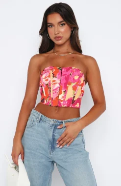 Shirts & Blouses | White Fox Boutique Fly Away Corset Print pink