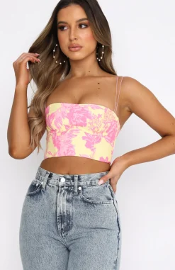 Shirts & Blouses | White Fox Boutique Follow You Anywhere Crop Summer Blossom multi