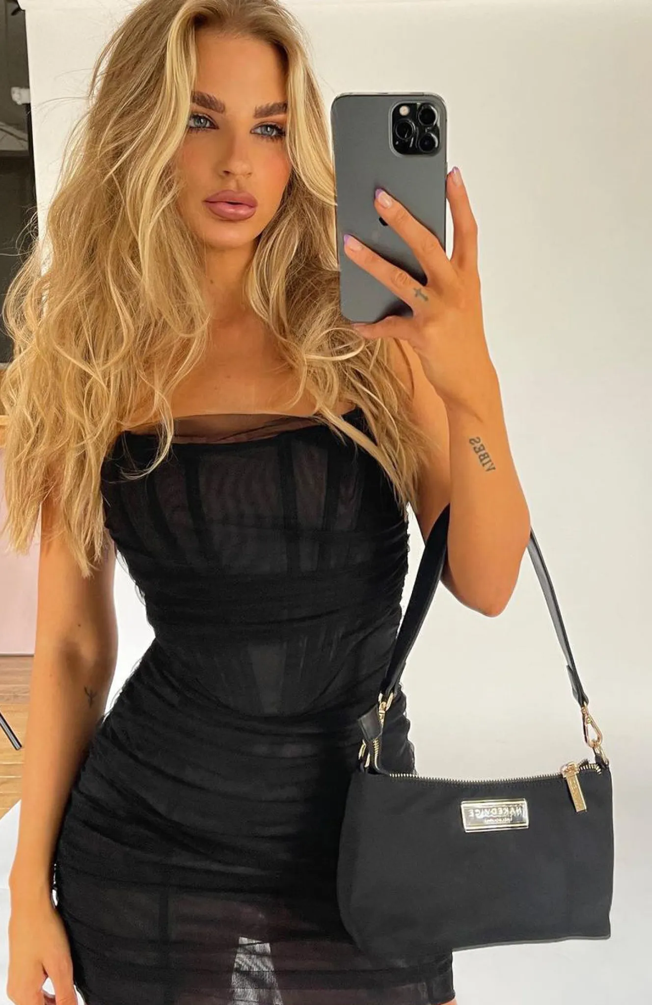 Restocked | White Fox Boutique For The Night Mini Dress black