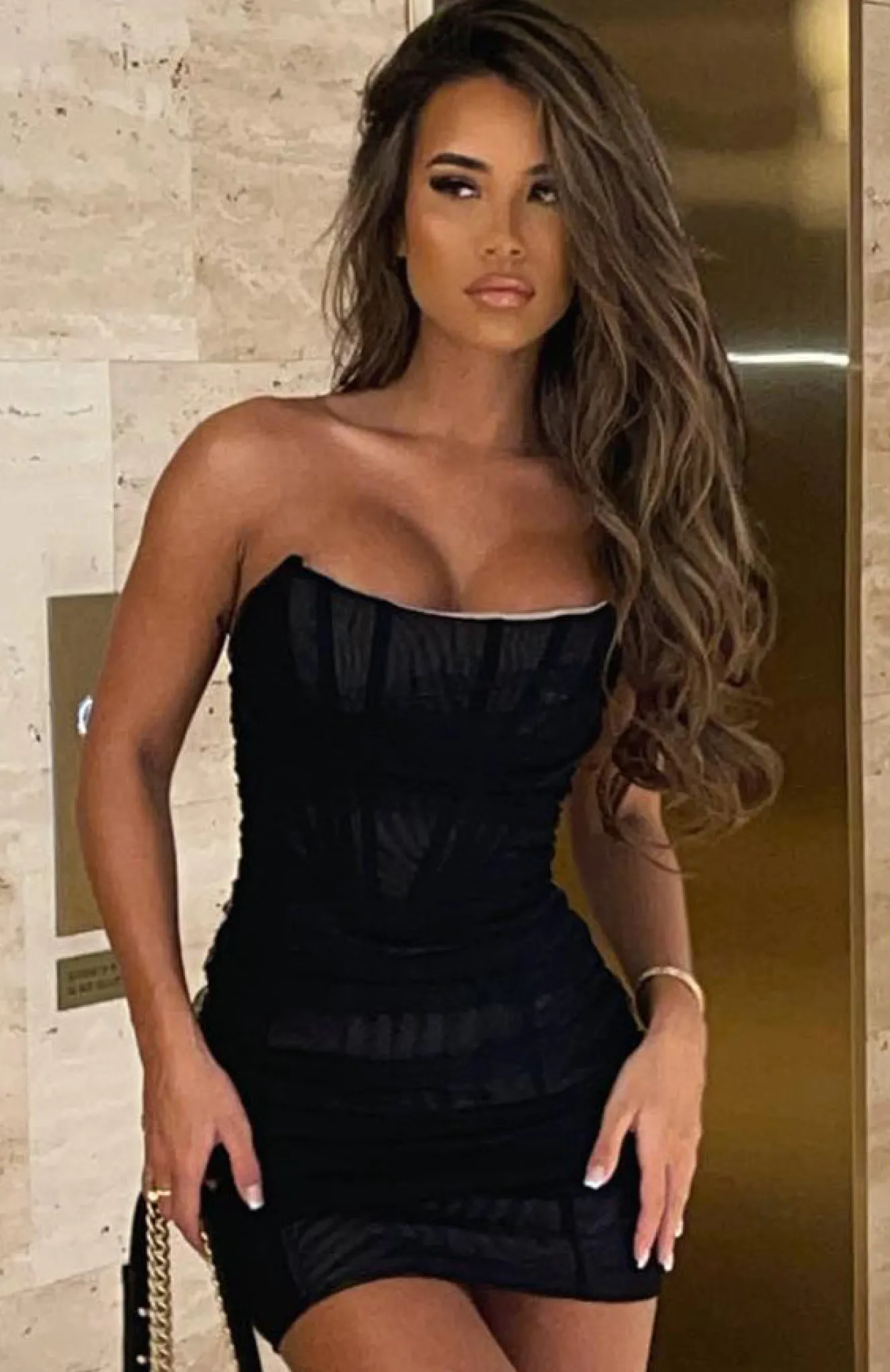 Restocked | White Fox Boutique For The Night Mini Dress black