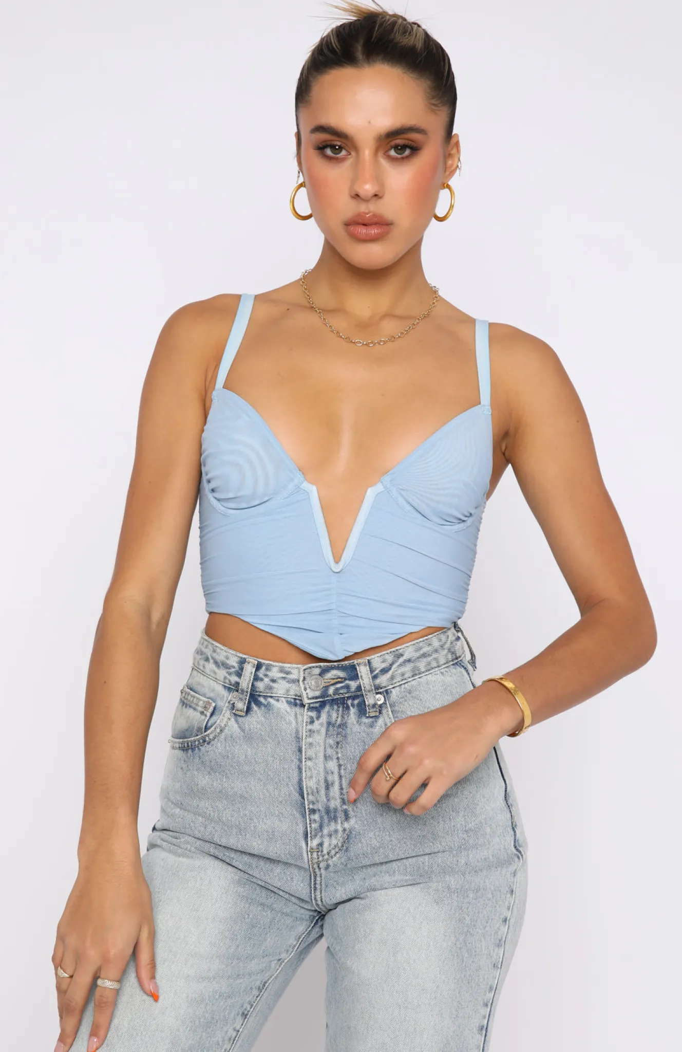Shirts & Blouses | White Fox Boutique Forget It Bustier Dusty blue