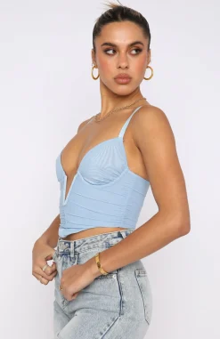 Shirts & Blouses | White Fox Boutique Forget It Bustier Dusty blue