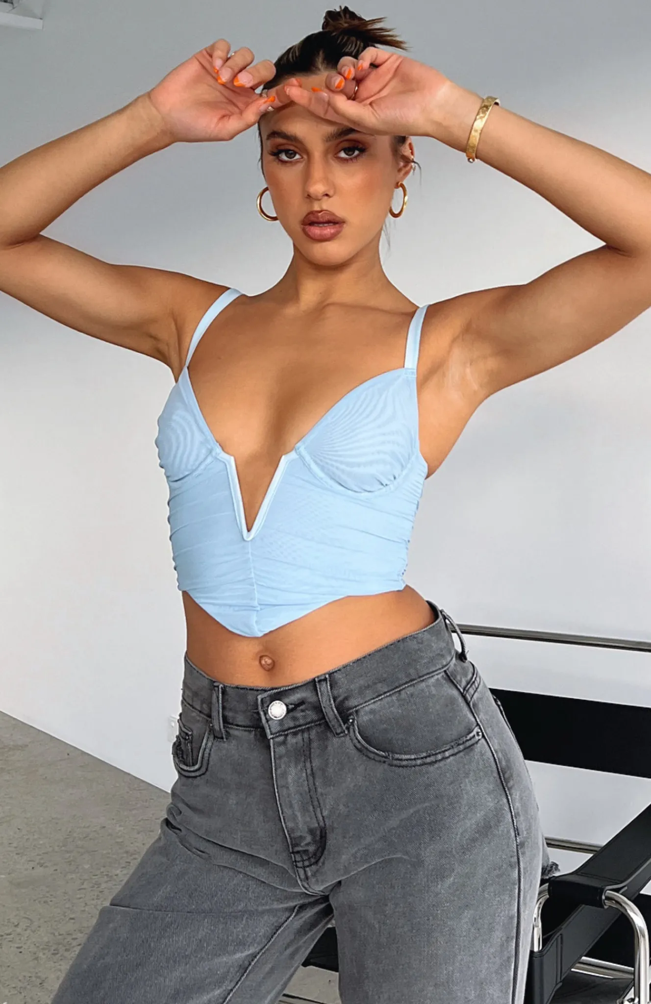 Shirts & Blouses | White Fox Boutique Forget It Bustier Dusty blue