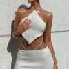 Resort Wear | White Fox Boutique Friendzone Crochet Mini Skirt Off white