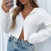 Shirts & Blouses | White Fox Boutique From The Heart Long Sleeve Knit Crop white