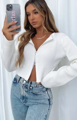 Shirts & Blouses | White Fox Boutique From The Heart Long Sleeve Knit Crop white