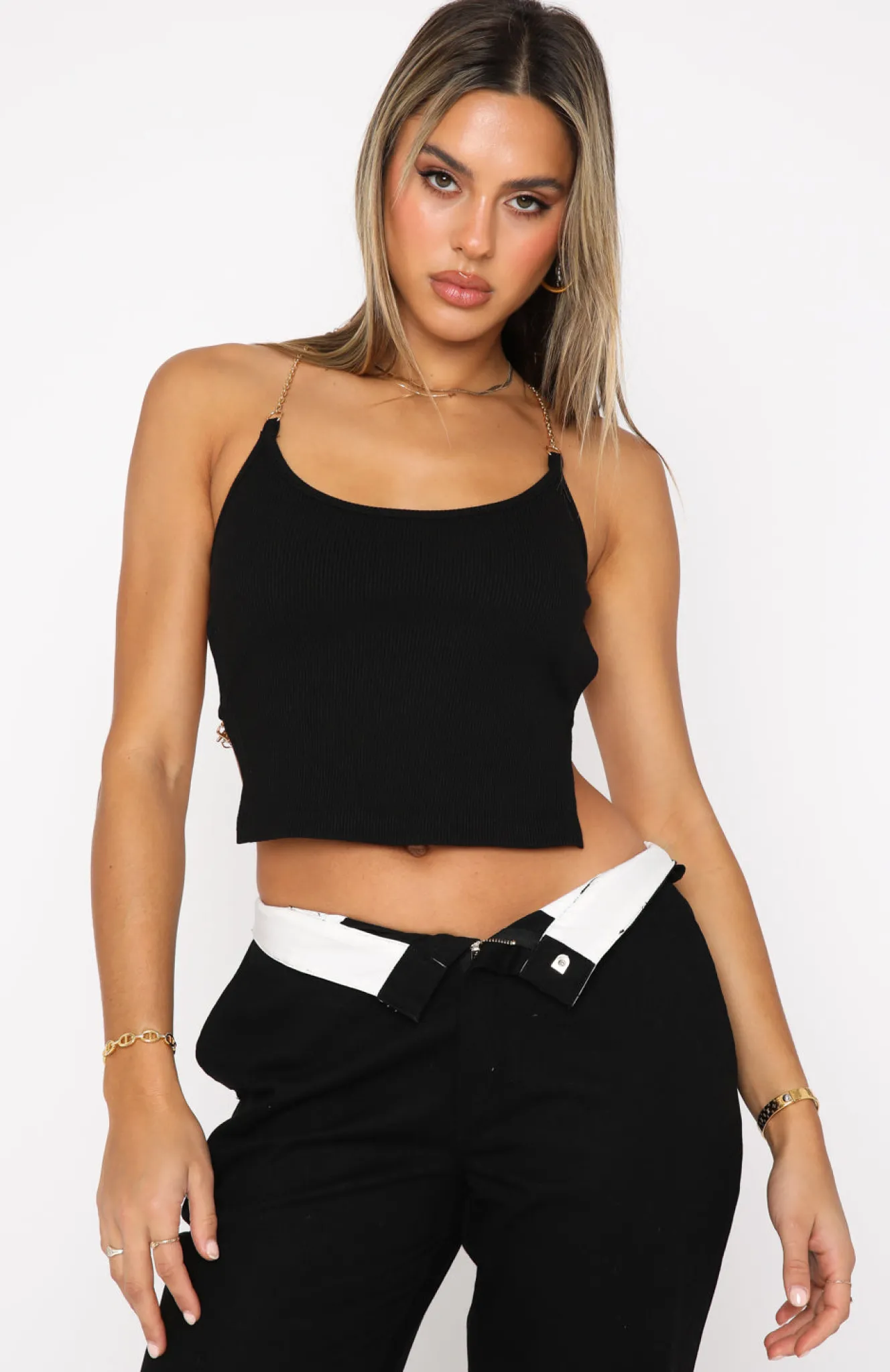 Shirts & Blouses | White Fox Boutique Game Of Chance Crop black