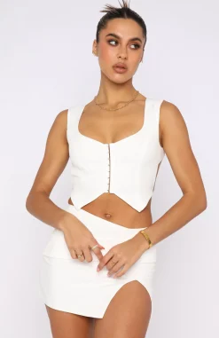 Shirts & Blouses | White Fox Boutique Get On With It Crop white